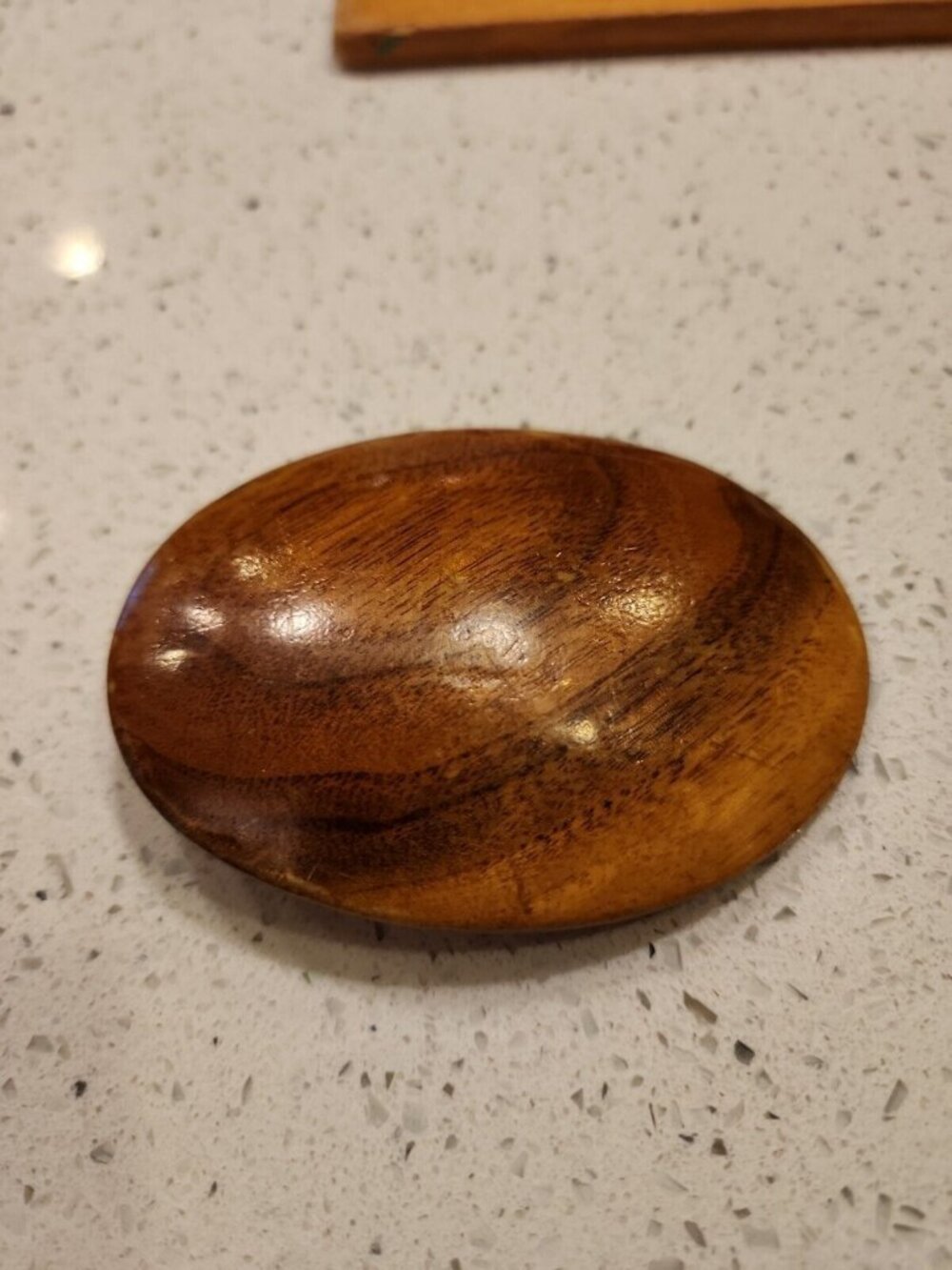 VTG Handmade Wooden Buckle Oval Brown Layered  4.1" x 2.75"